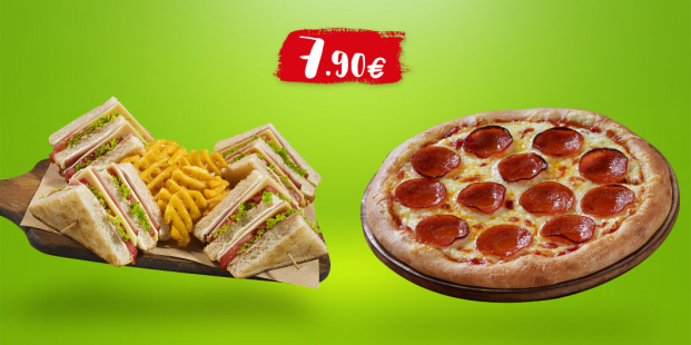 Συνδύασε Πίτσα Piccola & Club Sandwich με 7.90€!